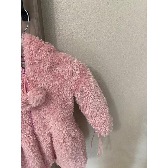 NWT Widgeon Girls size 4 faux fur pom-pom hooded jacket - Picture 3 of 6